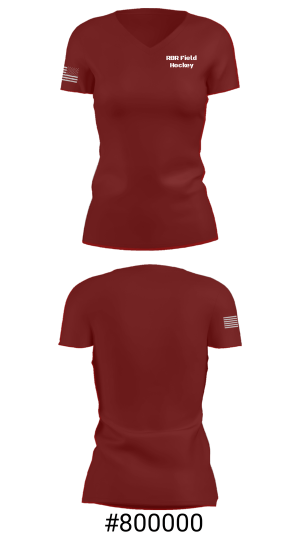 Women's Short Sleeve Vneck Shirt, RBR Field Hockey, Field Hockey, Teamtime, Team time, sublimation, custom sports apparel, team uniforms, spirit wear, spiritwear, sports uniforms, custom shirts, team store, custom team store, fundraiser sports, apparel fundraiser