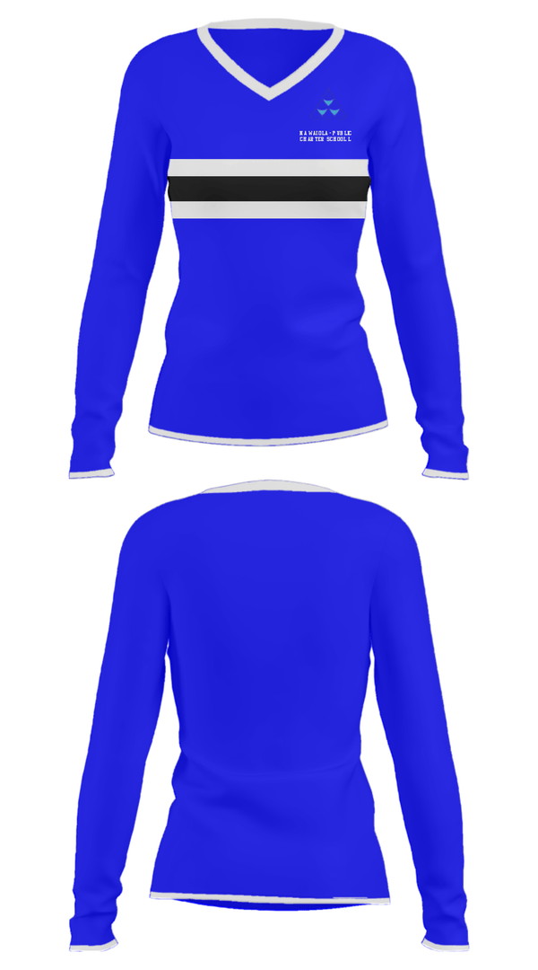 Women's Long Sleeve Vneck Shirt, Na Wai Ola - Public Charter School l, Spirit Store, Teamtime, Team time, sublimation, custom sports apparel, team uniforms, spirit wear, spiritwear, sports uniforms, custom shirts, team store, custom team store, fundraiser sports, apparel fundraiser
