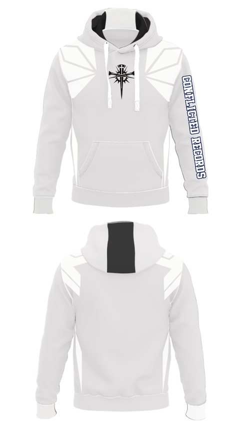 Hoodie, CONFLICTED RECORDS, , Teamtime, Team time, sublimation, custom sports apparel, team uniforms, spirit wear, spiritwear, sports uniforms, custom shirts, team store, custom team store, fundraiser sports, apparel fundraiser
