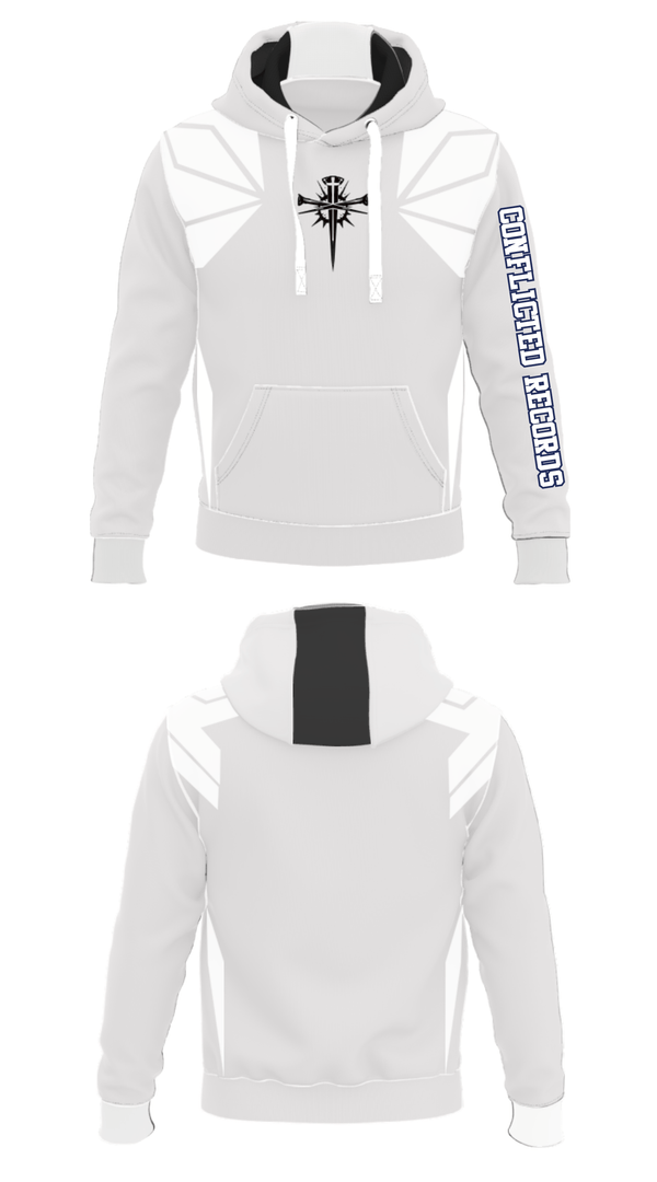 Hoodie, CONFLICTED RECORDS, , Teamtime, Team time, sublimation, custom sports apparel, team uniforms, spirit wear, spiritwear, sports uniforms, custom shirts, team store, custom team store, fundraiser sports, apparel fundraiser