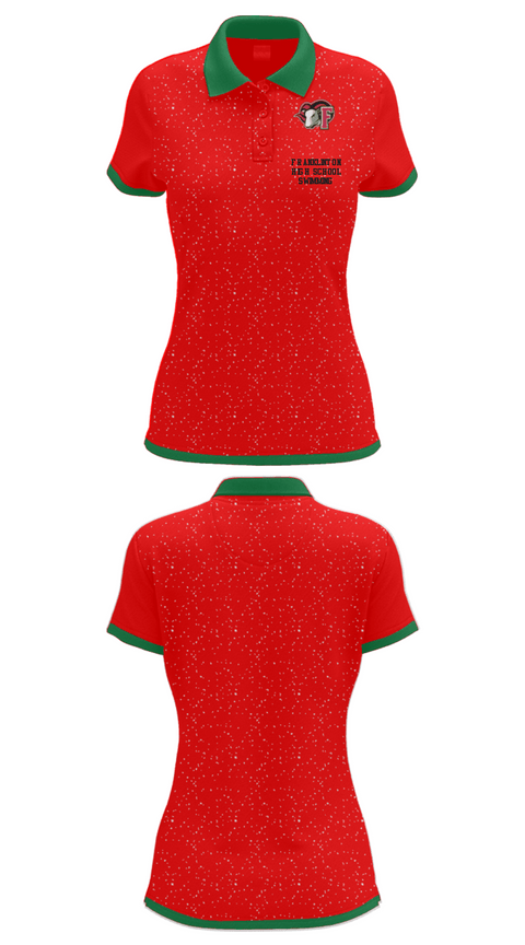 Women's Short Sleeve Performance Polo, Franklinton High School Swimming, Swimming, Teamtime, Team time, sublimation, custom sports apparel, team uniforms, spirit wear, spiritwear, sports uniforms, custom shirts, team store, custom team store, fundraiser sports, apparel fundraiser