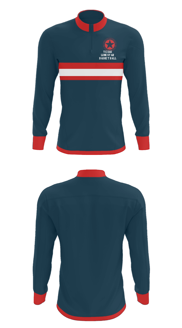 Quarter Zip Jacket, Texas LoneStar Basketball, Women's Basketball, Teamtime, Team time, sublimation, custom sports apparel, team uniforms, spirit wear, spiritwear, sports uniforms, custom shirts, team store, custom team store, fundraiser sports, apparel fundraiser
