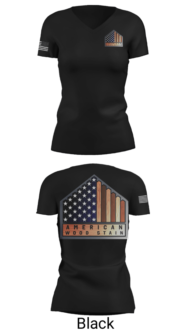 Women's Short Sleeve Vneck Shirt, American Wood StainAmerican Wood Stain, , Teamtime, Team time, sublimation, custom sports apparel, team uniforms, spirit wear, spiritwear, sports uniforms, custom shirts, team store, custom team store, fundraiser sports, apparel fundraiser