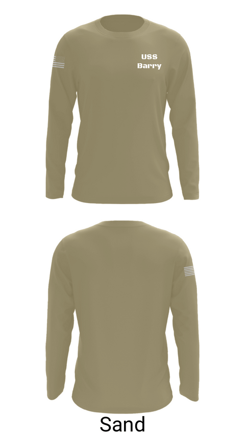 Long Sleeve Performance Shirt, USS Barry, Navy, Teamtime, Team time, sublimation, custom sports apparel, team uniforms, spirit wear, spiritwear, sports uniforms, custom shirts, team store, custom team store, fundraiser sports, apparel fundraiser