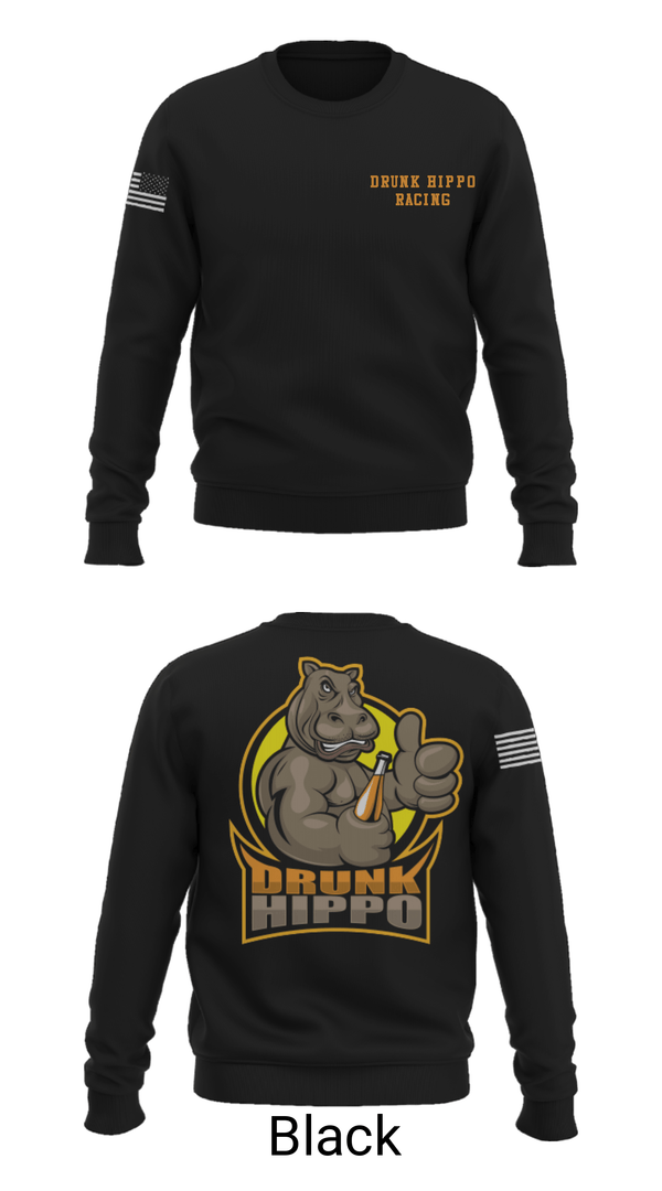 Crew Neck Sweatshirt, Drunk Hippo Racing, , Teamtime, Team time, sublimation, custom sports apparel, team uniforms, spirit wear, spiritwear, sports uniforms, custom shirts, team store, custom team store, fundraiser sports, apparel fundraiser