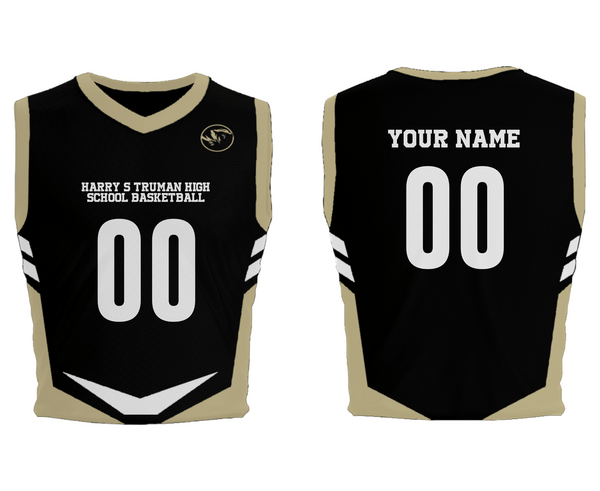 Mens Basketball Jersey, Harry S Truman High School Basketball, Women's Basketball, Teamtime, Team time, sublimation, custom sports apparel, team uniforms, spirit wear, spiritwear, sports uniforms, custom shirts, team store, custom team store, fundraiser sports, apparel fundraiser