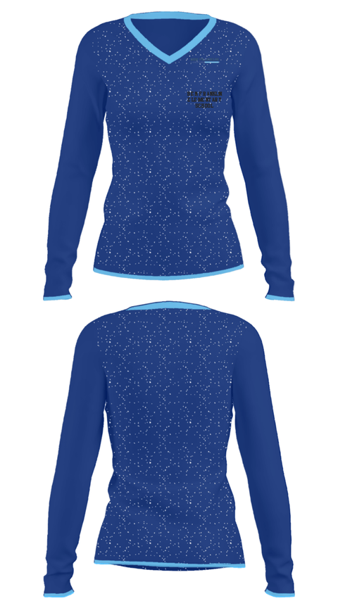 Women's Long Sleeve Vneck Shirt, Ben Franklin Elementary School, Spirit Store, Teamtime, Team time, sublimation, custom sports apparel, team uniforms, spirit wear, spiritwear, sports uniforms, custom shirts, team store, custom team store, fundraiser sports, apparel fundraiser