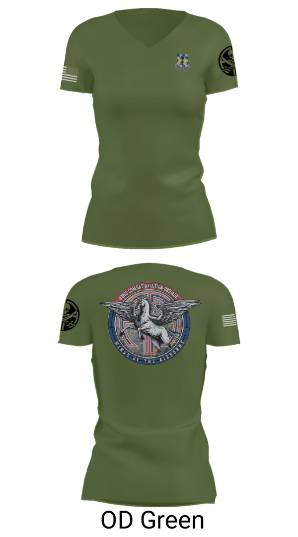 Women's Short Sleeve Vneck Shirt, , Army, Teamtime, Team time, sublimation, custom sports apparel, team uniforms, spirit wear, spiritwear, sports uniforms, custom shirts, team store, custom team store, fundraiser sports, apparel fundraiser