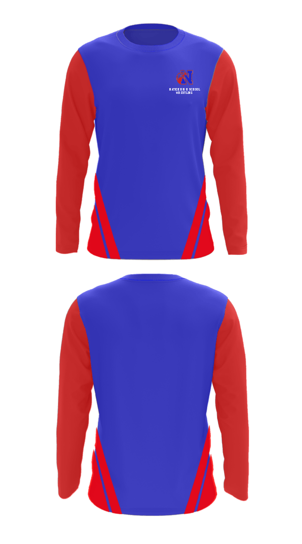 Long Sleeve Performance Shirt, Natick High School Wrestling, Wrestling, Teamtime, Team time, sublimation, custom sports apparel, team uniforms, spirit wear, spiritwear, sports uniforms, custom shirts, team store, custom team store, fundraiser sports, apparel fundraiser