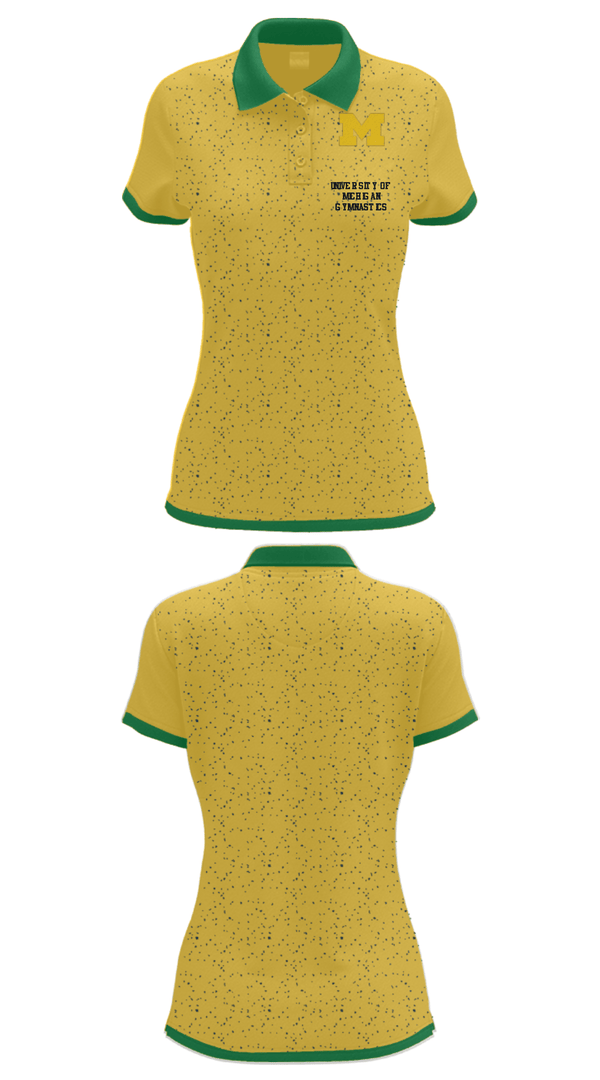 Women's Short Sleeve Performance Polo, University of Michigan Gymnastics, Men's Basketball, Teamtime, Team time, sublimation, custom sports apparel, team uniforms, spirit wear, spiritwear, sports uniforms, custom shirts, team store, custom team store, fundraiser sports, apparel fundraiser