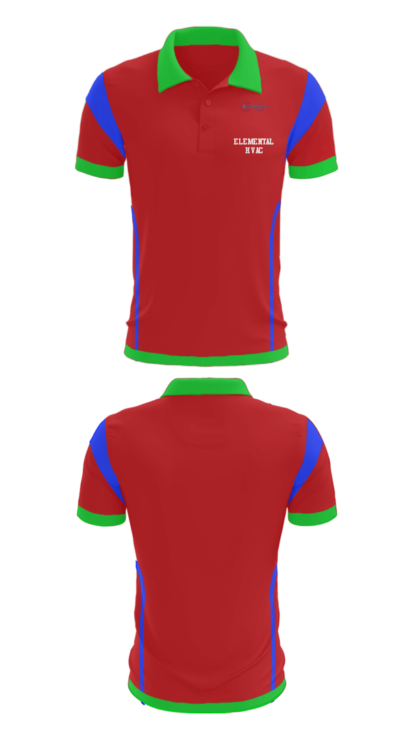 Short Sleeve Performance Polo, Elemental HVAC, , Teamtime, Team time, sublimation, custom sports apparel, team uniforms, spirit wear, spiritwear, sports uniforms, custom shirts, team store, custom team store, fundraiser sports, apparel fundraiser