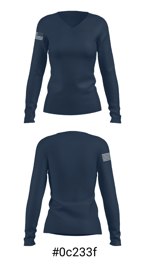 Women's Long Sleeve Vneck Shirt, Stone Ridge Christian High School Swimming, Swimming, Teamtime, Team time, sublimation, custom sports apparel, team uniforms, spirit wear, spiritwear, sports uniforms, custom shirts, team store, custom team store, fundraiser sports, apparel fundraiser