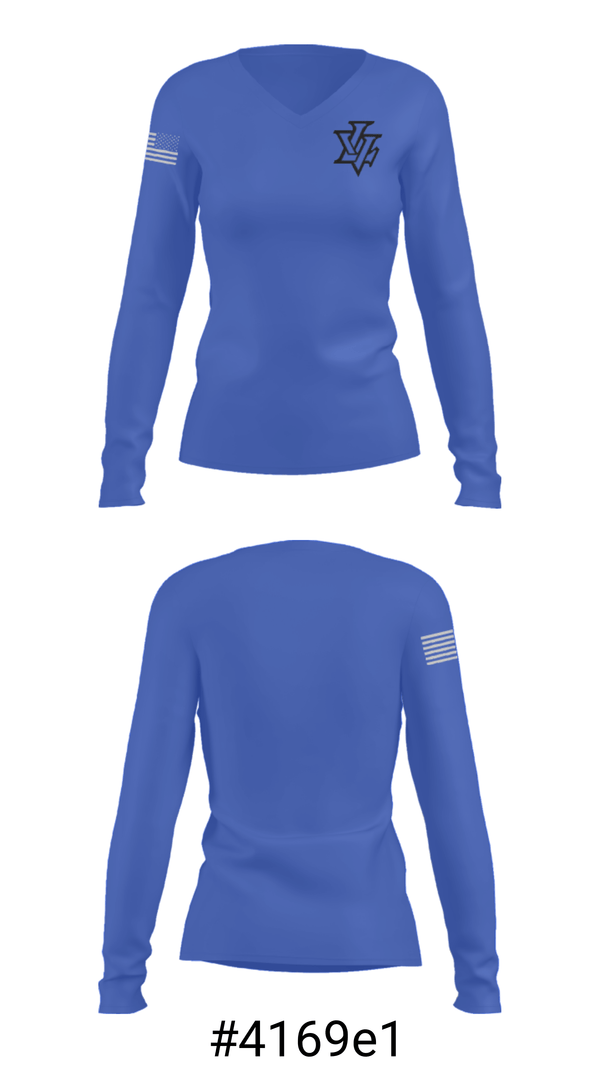 Women's Long Sleeve Vneck Shirt, Leavenworth High School Wrestling, Wrestling, Teamtime, Team time, sublimation, custom sports apparel, team uniforms, spirit wear, spiritwear, sports uniforms, custom shirts, team store, custom team store, fundraiser sports, apparel fundraiser