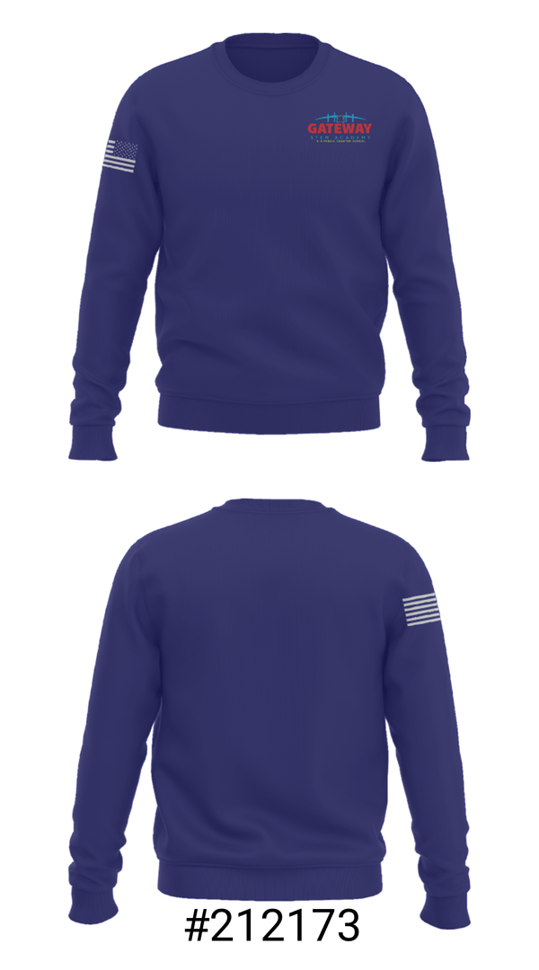 Crew Neck Sweatshirt, Gateway Stem Academy Charter School, Spirit Store, Teamtime, Team time, sublimation, custom sports apparel, team uniforms, spirit wear, spiritwear, sports uniforms, custom shirts, team store, custom team store, fundraiser sports, apparel fundraiser