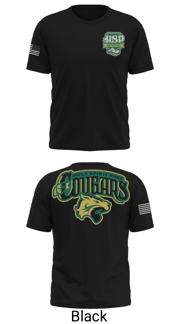 Short Sleeve Performance Shirt, Holy Spirit Preparatory Upper School Swimming, Swimming, Teamtime, Team time, sublimation, custom sports apparel, team uniforms, spirit wear, spiritwear, sports uniforms, custom shirts, team store, custom team store, fundraiser sports, apparel fundraiser