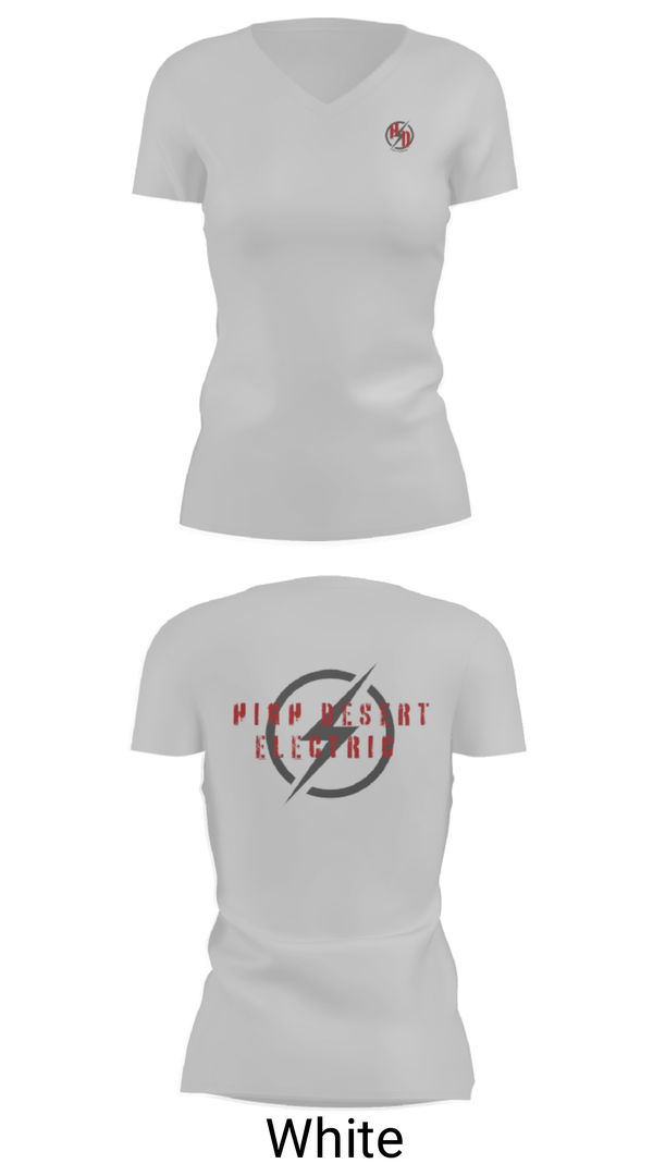 Women's Short Sleeve Vneck Shirt, High Desert Electric, , Teamtime, Team time, sublimation, custom sports apparel, team uniforms, spirit wear, spiritwear, sports uniforms, custom shirts, team store, custom team store, fundraiser sports, apparel fundraiser