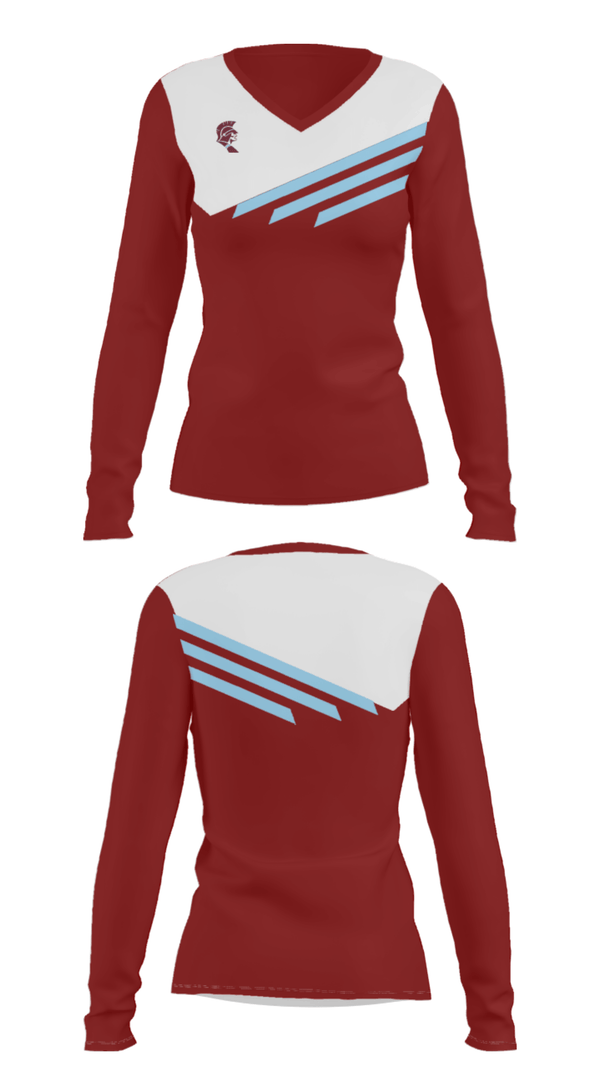 Women's Long Sleeve Vneck Shirt, Saint Joseph-Ogden High School Wrestling, Wrestling, Teamtime, Team time, sublimation, custom sports apparel, team uniforms, spirit wear, spiritwear, sports uniforms, custom shirts, team store, custom team store, fundraiser sports, apparel fundraiser