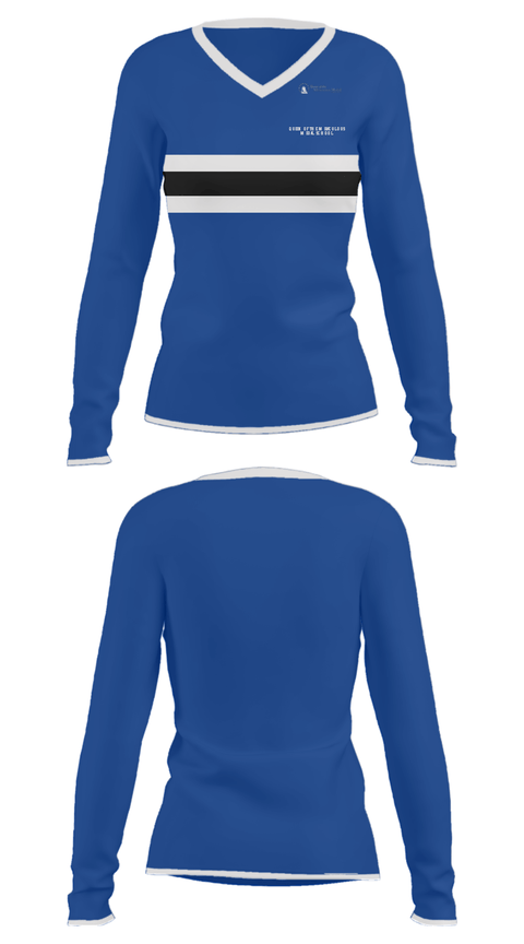 Women's Long Sleeve Vneck Shirt, Queen Of The Miraculous Medal School, Spirit Store, Teamtime, Team time, sublimation, custom sports apparel, team uniforms, spirit wear, spiritwear, sports uniforms, custom shirts, team store, custom team store, fundraiser sports, apparel fundraiser