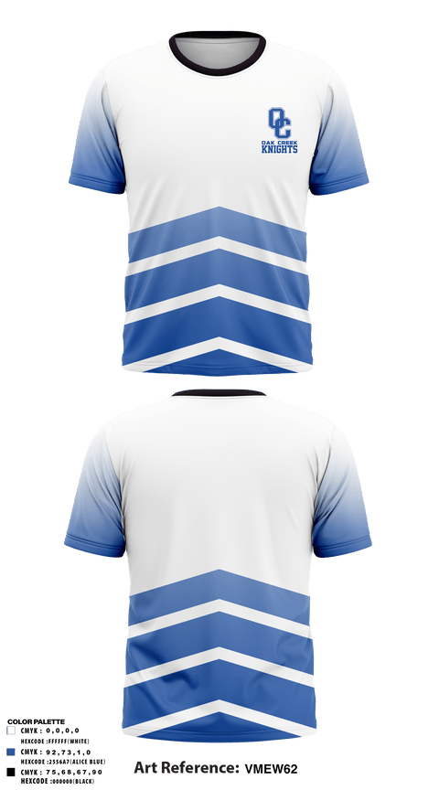 Short Sleeve Performance Shirt, Oak Creek Knights, Men's Volleyball, Teamtime, Team time, sublimation, custom sports apparel, team uniforms, spirit wear, spiritwear, sports uniforms, custom shirts, team store, custom team store, fundraiser sports, apparel fundraiser