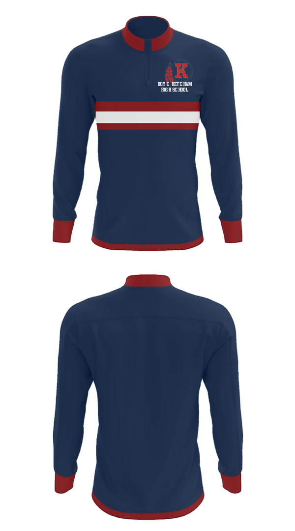 Quarter Zip Jacket, Roy C Ketcham High School, Spirit Store, Teamtime, Team time, sublimation, custom sports apparel, team uniforms, spirit wear, spiritwear, sports uniforms, custom shirts, team store, custom team store, fundraiser sports, apparel fundraiser