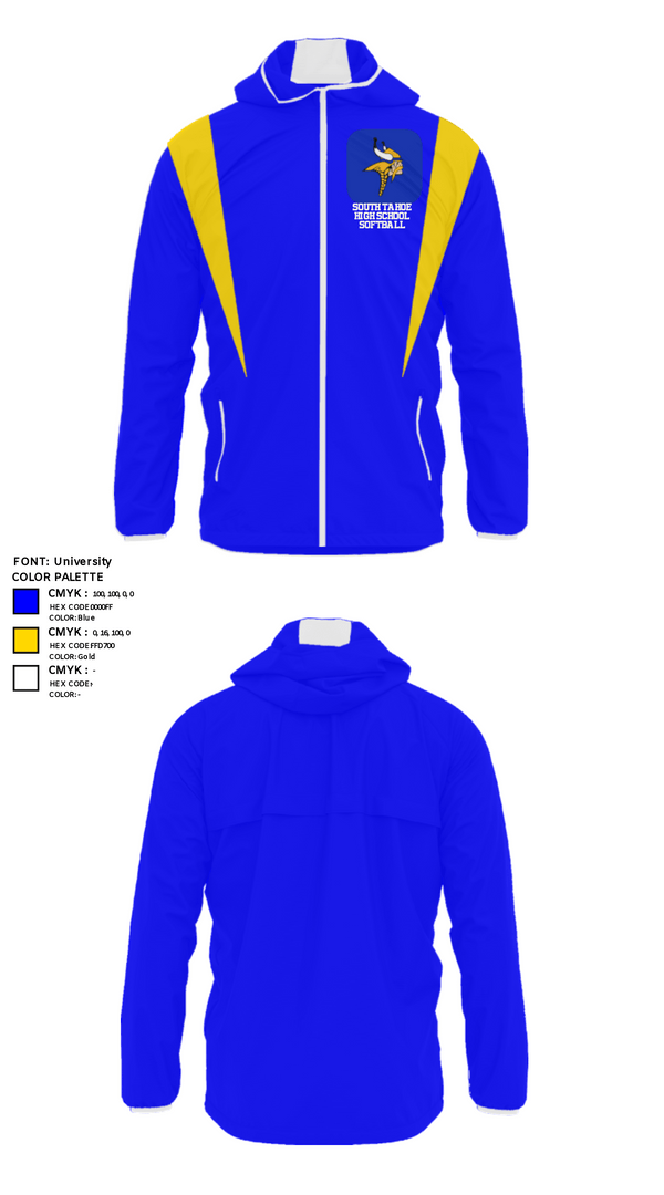 Windbreaker, South Tahoe High School Softball, Softball, Teamtime, Team time, sublimation, custom sports apparel, team uniforms, spirit wear, spiritwear, sports uniforms, custom shirts, team store, custom team store, fundraiser sports, apparel fundraiser