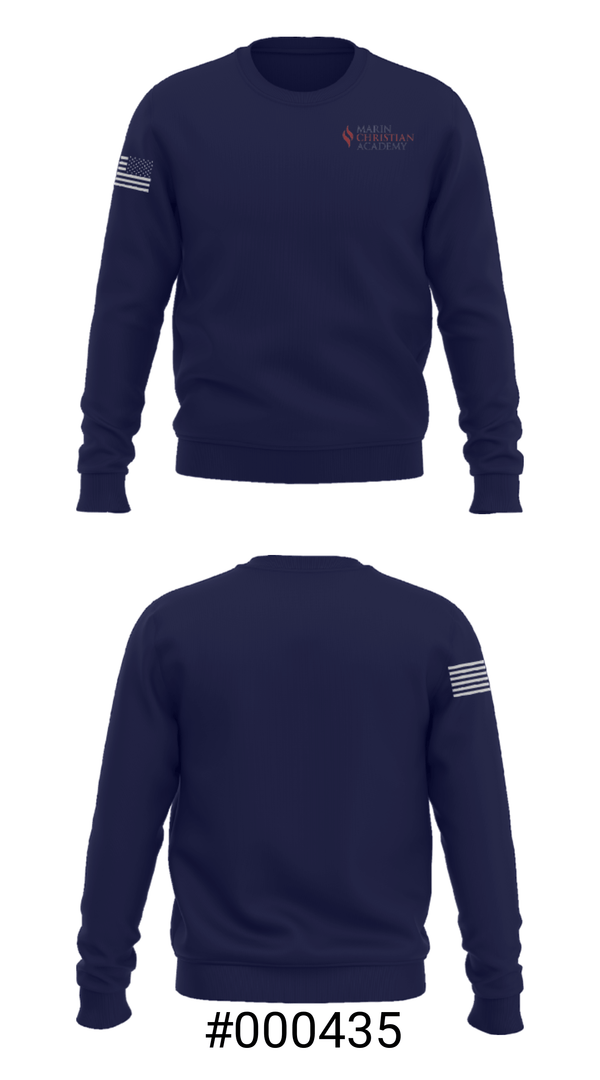 Crew Neck Sweatshirt, Marin Christian Academy, Spirit Store, Teamtime, Team time, sublimation, custom sports apparel, team uniforms, spirit wear, spiritwear, sports uniforms, custom shirts, team store, custom team store, fundraiser sports, apparel fundraiser
