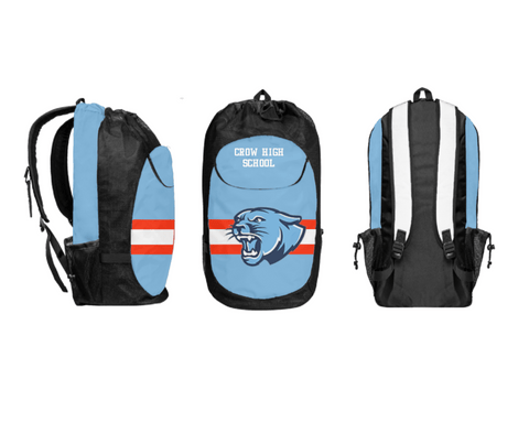 Gear Bag, Crow High School, Spirit Store, Teamtime, Team time, sublimation, custom sports apparel, team uniforms, spirit wear, spiritwear, sports uniforms, custom shirts, team store, custom team store, fundraiser sports, apparel fundraiser