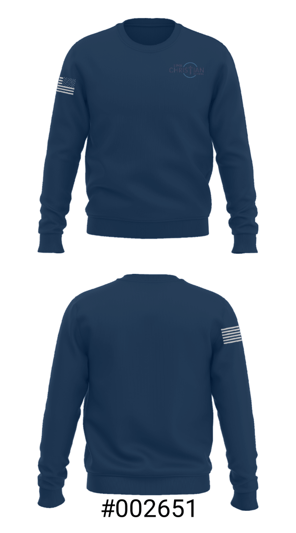 Crew Neck Sweatshirt, Lima Christian School, Spirit Store, Teamtime, Team time, sublimation, custom sports apparel, team uniforms, spirit wear, spiritwear, sports uniforms, custom shirts, team store, custom team store, fundraiser sports, apparel fundraiser