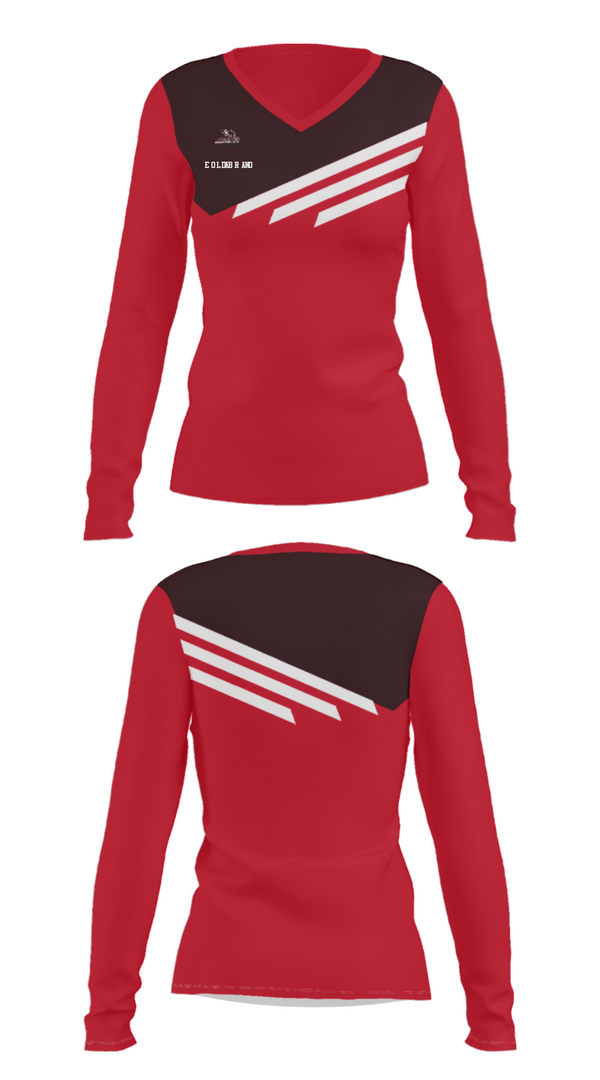 Women's Long Sleeve Vneck Shirt, EOLdaBRANDEOLdaBRAND, , Teamtime, Team time, sublimation, custom sports apparel, team uniforms, spirit wear, spiritwear, sports uniforms, custom shirts, team store, custom team store, fundraiser sports, apparel fundraiser