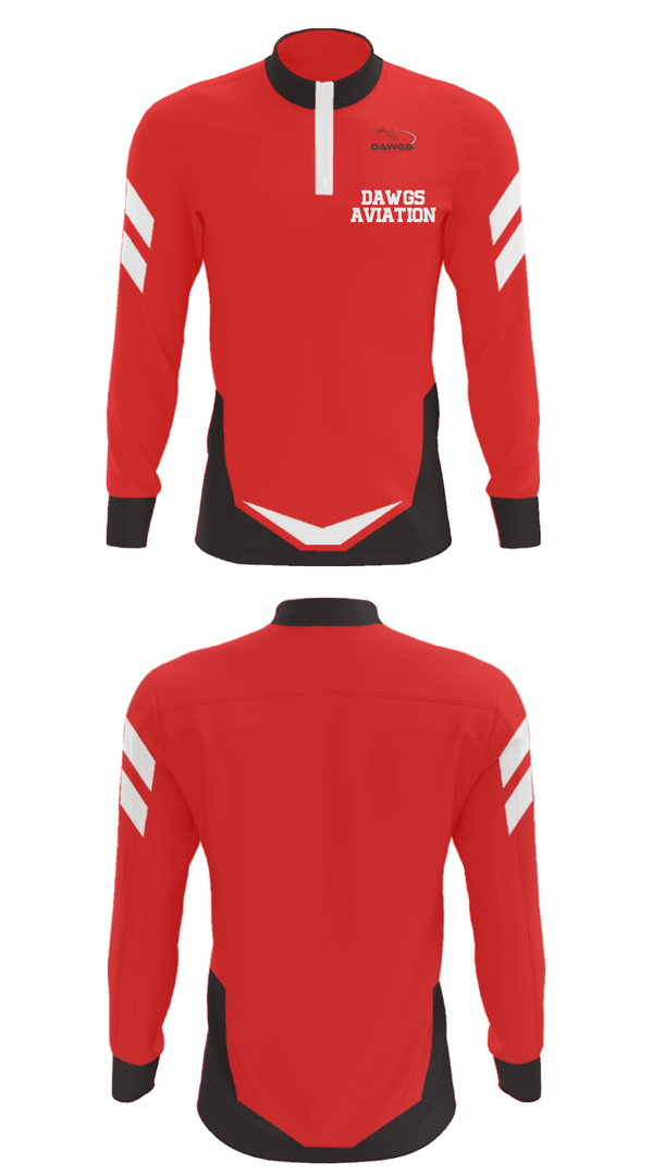 Quarter Zip Jacket, Dawgs Aviation, , Teamtime, Team time, sublimation, custom sports apparel, team uniforms, spirit wear, spiritwear, sports uniforms, custom shirts, team store, custom team store, fundraiser sports, apparel fundraiser