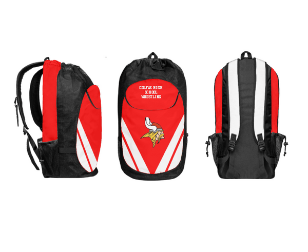 Gear Bag, Colfax High School Wrestling, Wrestling, Teamtime, Team time, sublimation, custom sports apparel, team uniforms, spirit wear, spiritwear, sports uniforms, custom shirts, team store, custom team store, fundraiser sports, apparel fundraiser