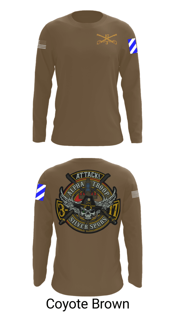 Long Sleeve Performance Shirt, A/3-17 ACS, Army, Teamtime, Team time, sublimation, custom sports apparel, team uniforms, spirit wear, spiritwear, sports uniforms, custom shirts, team store, custom team store, fundraiser sports, apparel fundraiser