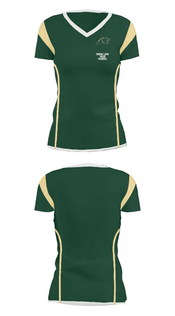 Women's Short Sleeve Vneck Shirt, SHOW LOW HIGH SCHOOL, Spirit Store, Teamtime, Team time, sublimation, custom sports apparel, team uniforms, spirit wear, spiritwear, sports uniforms, custom shirts, team store, custom team store, fundraiser sports, apparel fundraiser