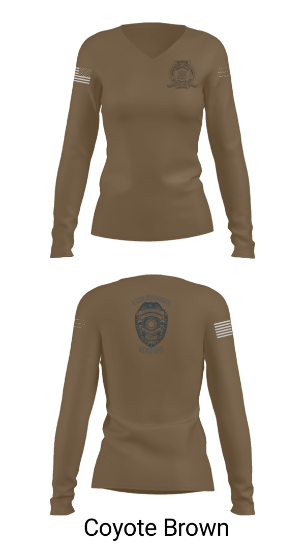Women's Long Sleeve Vneck Shirt, 2023-B BRC, Police, Teamtime, Team time, sublimation, custom sports apparel, team uniforms, spirit wear, spiritwear, sports uniforms, custom shirts, team store, custom team store, fundraiser sports, apparel fundraiser