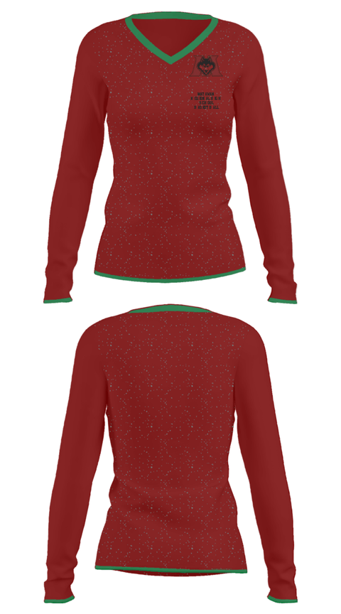 Women's Long Sleeve Vneck Shirt, Matawan Regional High School Basketball, Men's Basketball, Teamtime, Team time, sublimation, custom sports apparel, team uniforms, spirit wear, spiritwear, sports uniforms, custom shirts, team store, custom team store, fundraiser sports, apparel fundraiser