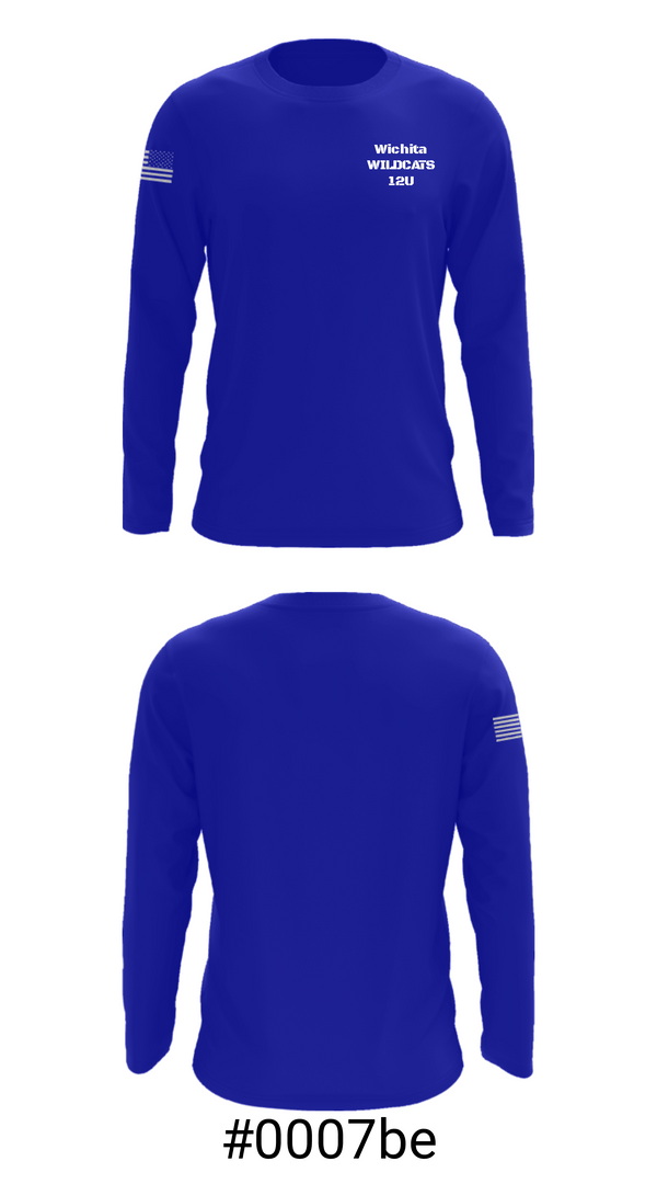 Long Sleeve Performance Shirt, Wichita WILDCATS 12U, Baseball, Teamtime, Team time, sublimation, custom sports apparel, team uniforms, spirit wear, spiritwear, sports uniforms, custom shirts, team store, custom team store, fundraiser sports, apparel fundraiser