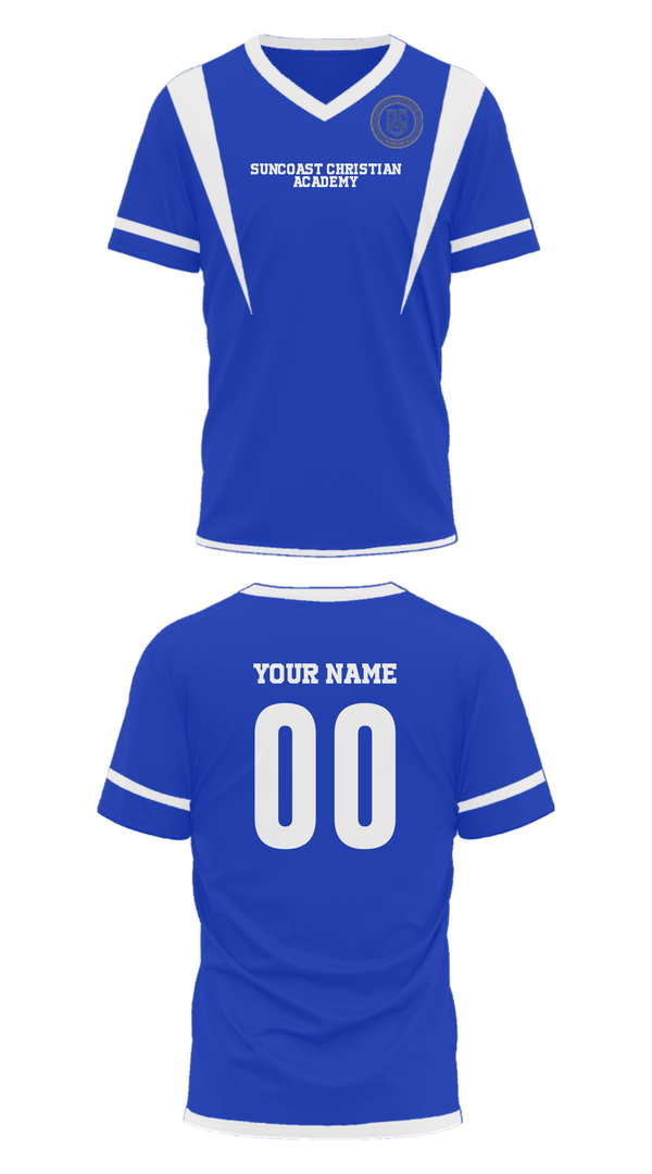 Mens Soccer Jersey, Suncoast Christian Academy, Spirit Store, Teamtime, Team time, sublimation, custom sports apparel, team uniforms, spirit wear, spiritwear, sports uniforms, custom shirts, team store, custom team store, fundraiser sports, apparel fundraiser