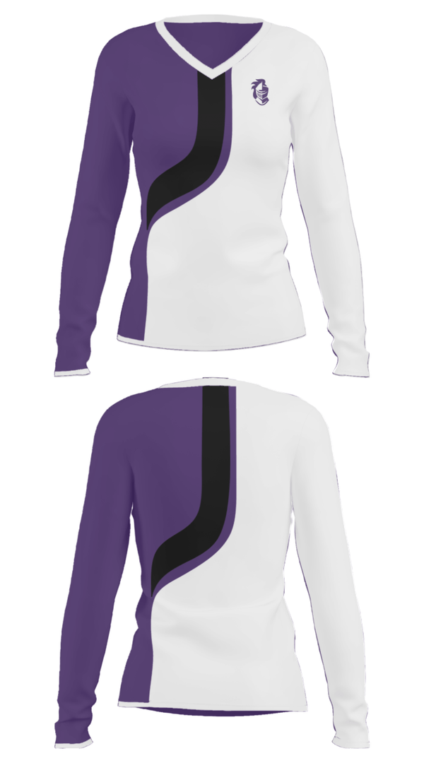 Women's Long Sleeve Vneck Shirt, Ardrey Kell High School Wrestling, Wrestling, Teamtime, Team time, sublimation, custom sports apparel, team uniforms, spirit wear, spiritwear, sports uniforms, custom shirts, team store, custom team store, fundraiser sports, apparel fundraiser