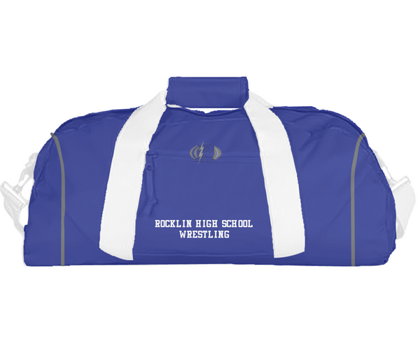 Duffle Bag, Rocklin High School Wrestling, Wrestling, Teamtime, Team time, sublimation, custom sports apparel, team uniforms, spirit wear, spiritwear, sports uniforms, custom shirts, team store, custom team store, fundraiser sports, apparel fundraiser