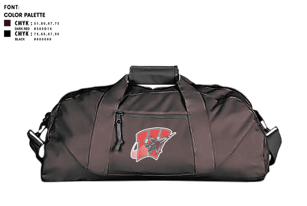 Duffle Bag, Wagner Girls Soccer, Women's Soccer, Teamtime, Team time, sublimation, custom sports apparel, team uniforms, spirit wear, spiritwear, sports uniforms, custom shirts, team store, custom team store, fundraiser sports, apparel fundraiser