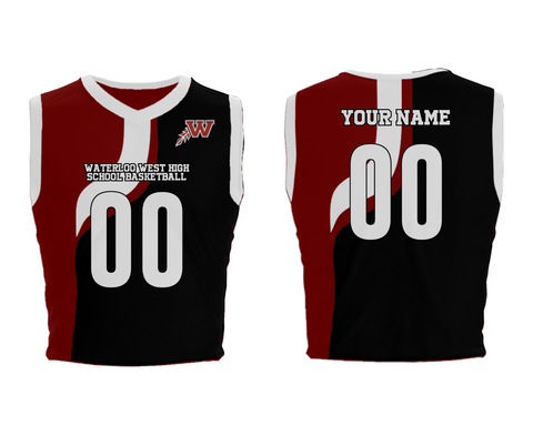 Mens Basketball Jersey, Waterloo West High School Basketball, Women's Basketball, Teamtime, Team time, sublimation, custom sports apparel, team uniforms, spirit wear, spiritwear, sports uniforms, custom shirts, team store, custom team store, fundraiser sports, apparel fundraiser