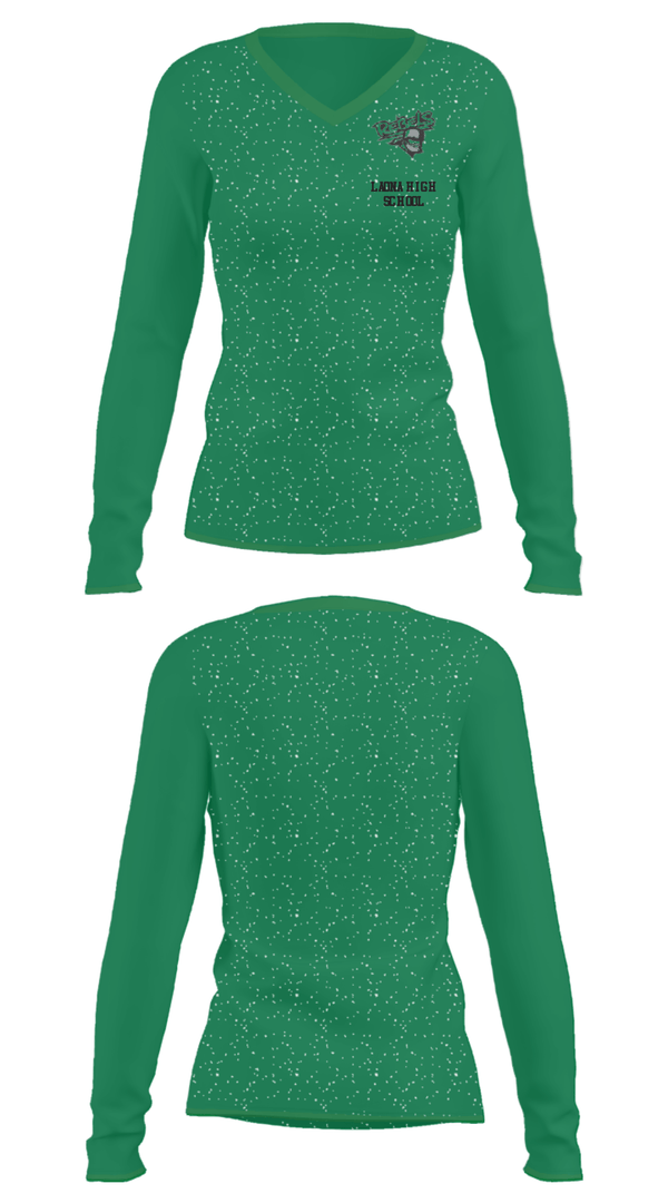 Women's Long Sleeve Vneck Shirt, Laona High School, Spirit Store, Teamtime, Team time, sublimation, custom sports apparel, team uniforms, spirit wear, spiritwear, sports uniforms, custom shirts, team store, custom team store, fundraiser sports, apparel fundraiser