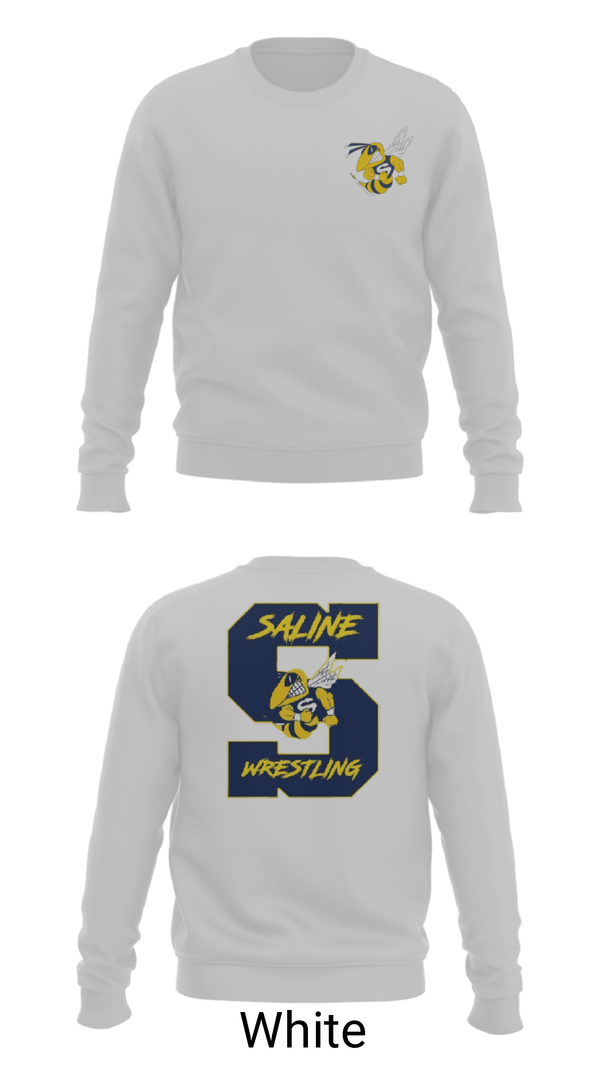 Crew Neck Sweatshirt, Saline Middle School Wrestling, Wrestling, Teamtime, Team time, sublimation, custom sports apparel, team uniforms, spirit wear, spiritwear, sports uniforms, custom shirts, team store, custom team store, fundraiser sports, apparel fundraiser