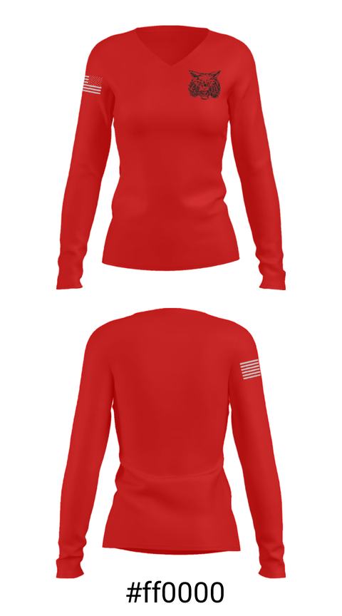Women's Long Sleeve Vneck Shirt, Grand Blanc High School Wrestling, Wrestling, Teamtime, Team time, sublimation, custom sports apparel, team uniforms, spirit wear, spiritwear, sports uniforms, custom shirts, team store, custom team store, fundraiser sports, apparel fundraiser
