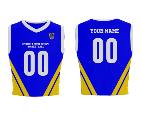Mens Basketball Jersey, Cornell High School Basketball, Men's Basketball, Teamtime, Team time, sublimation, custom sports apparel, team uniforms, spirit wear, spiritwear, sports uniforms, custom shirts, team store, custom team store, fundraiser sports, apparel fundraiser