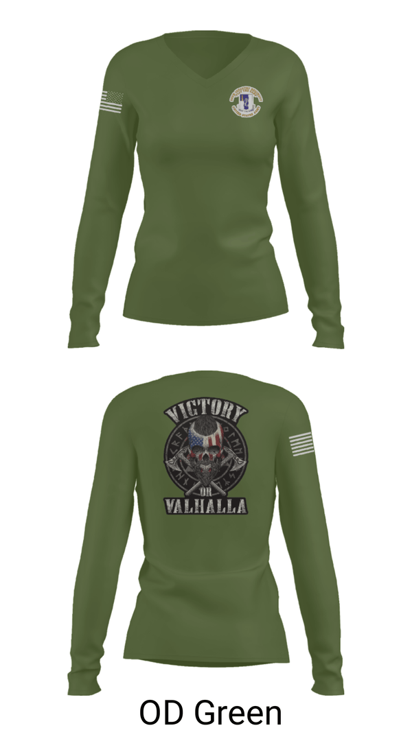 Women's Long Sleeve Vneck Shirt, 1-50 infantry battalion, Army, Teamtime, Team time, sublimation, custom sports apparel, team uniforms, spirit wear, spiritwear, sports uniforms, custom shirts, team store, custom team store, fundraiser sports, apparel fundraiser
