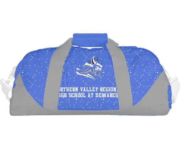 Duffle Bag, Northern Valley Regional High School At Demarest, Women's Basketball, Teamtime, Team time, sublimation, custom sports apparel, team uniforms, spirit wear, spiritwear, sports uniforms, custom shirts, team store, custom team store, fundraiser sports, apparel fundraiser