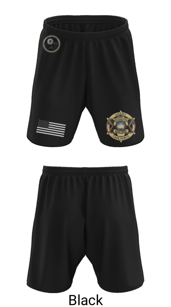 Athletic Shorts With Pockets, Southern Ohio Organized and Major Crimes Task Force, Police, Teamtime, Team time, sublimation, custom sports apparel, team uniforms, spirit wear, spiritwear, sports uniforms, custom shirts, team store, custom team store, fundraiser sports, apparel fundraiser