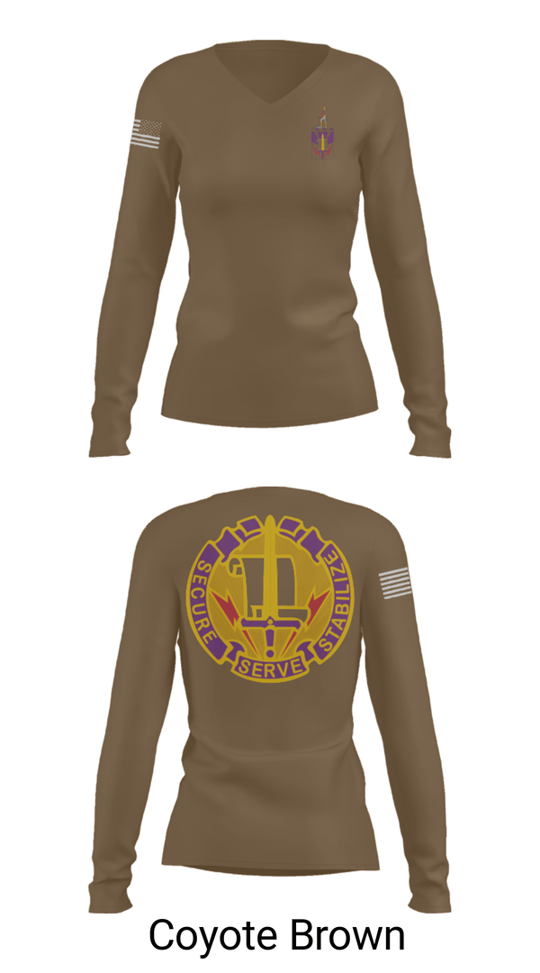 Women's Long Sleeve Vneck Shirt, 405th Civil Affairs Battalion, Army, Teamtime, Team time, sublimation, custom sports apparel, team uniforms, spirit wear, spiritwear, sports uniforms, custom shirts, team store, custom team store, fundraiser sports, apparel fundraiser