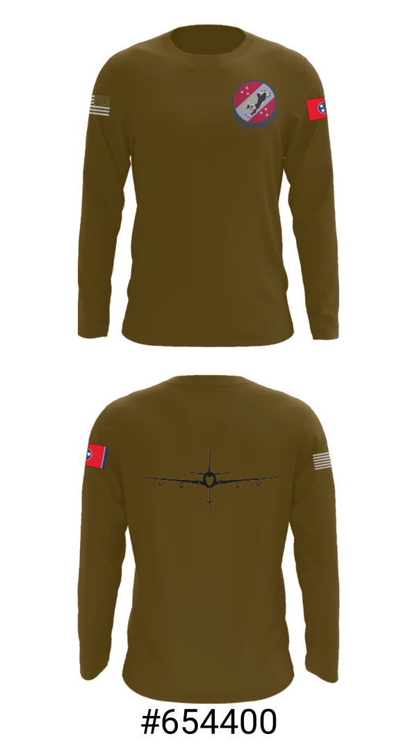Long Sleeve Performance Shirt, 151st Air Refueling Squadron, Air Force, Teamtime, Team time, sublimation, custom sports apparel, team uniforms, spirit wear, spiritwear, sports uniforms, custom shirts, team store, custom team store, fundraiser sports, apparel fundraiser